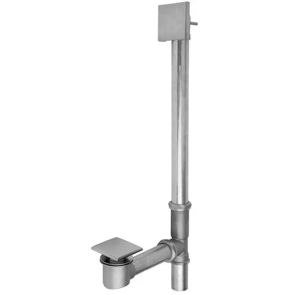 Jaclo 20x22 Bottom Outlet Standard Toe Control with Square Faceplate Tub Waste in Polished Nickel, SKU: 365-539-PN