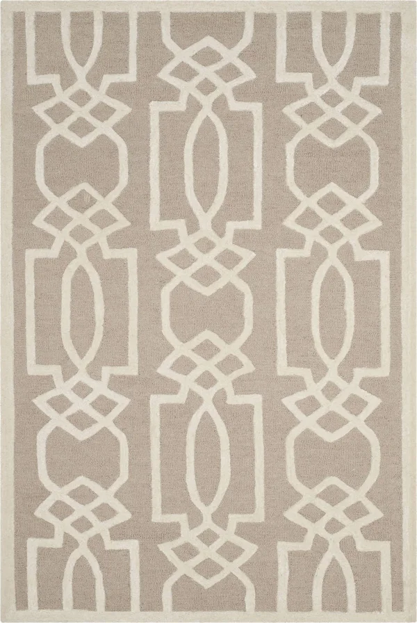 Safavieh Bella BEL138C Sand, Ivory Rug 4&x 6& Rectangle