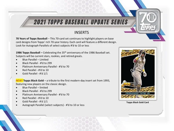 2021 Topps Update Series Baseball Hobby Box