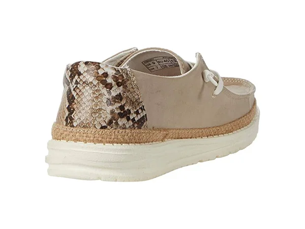 Hey Dude Wendy Python Shoe Women's, Brown, 10