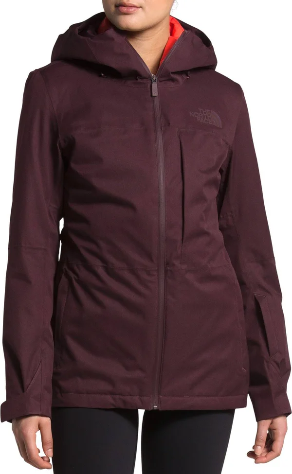 The North Face Thermoball Eco Snow Triclimate Jacket Women's - Root Brown HEATHER/FLARE - Large