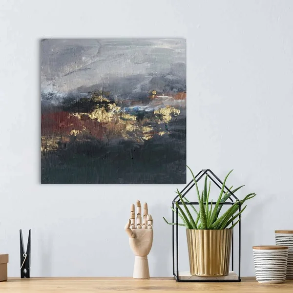 Mountains in The Mist II, Canvas Wall Art, 16x16, Great Big Canvas