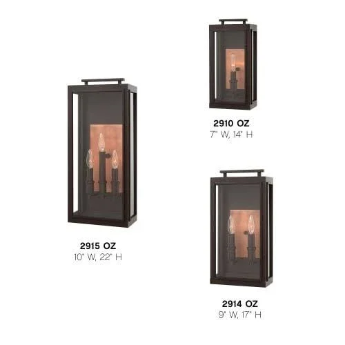 Hinkley Lighting 2910DZ Sutcliffe Outdoor Wall Light Aged Zinc