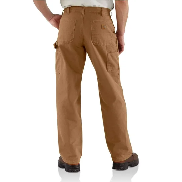 Carhartt Washed Duck Flannel Lined Work Dungaree Pants - Men's Black