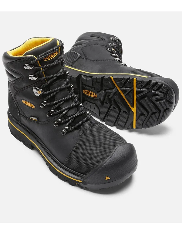 Keen Utility Men's WP Steel Toe Milwaukee Work Boots, Black, Size 13