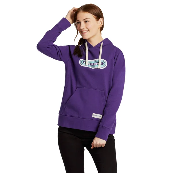 Life Is Good Women's Lig Pill Simply True Hoodie - Deep Purple