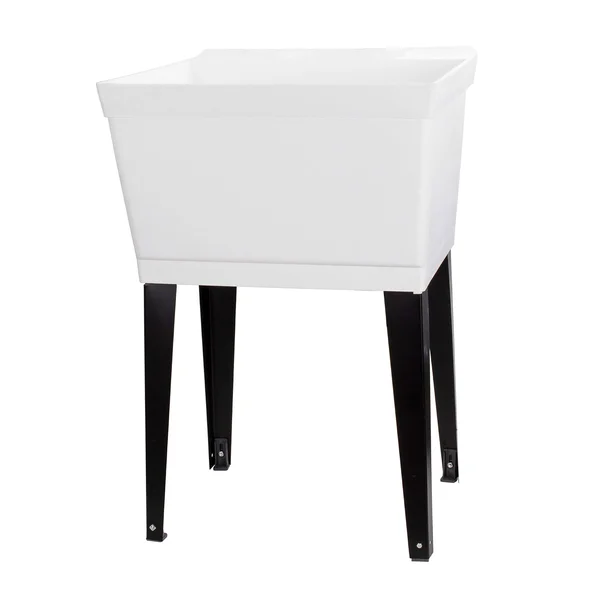 19 Gallon Utility Sink Laundry Tub by JS Jackson Supplies with Adjustable Metal Legs, Ideal for Laundry Room, Basement, or Garag