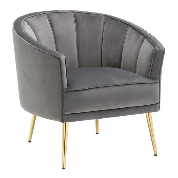 Silver Orchid Randolf Velvet Accent Chair - Black