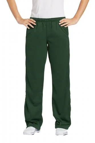 12 Branded Sport Tek LPST91 Ladies Tricot Track Pant - Forest Green - Xs