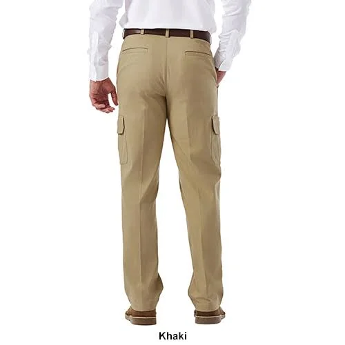 Haggar Men's Stretch Comfort Cargo Expandable-Waist Classic-Fit Pant