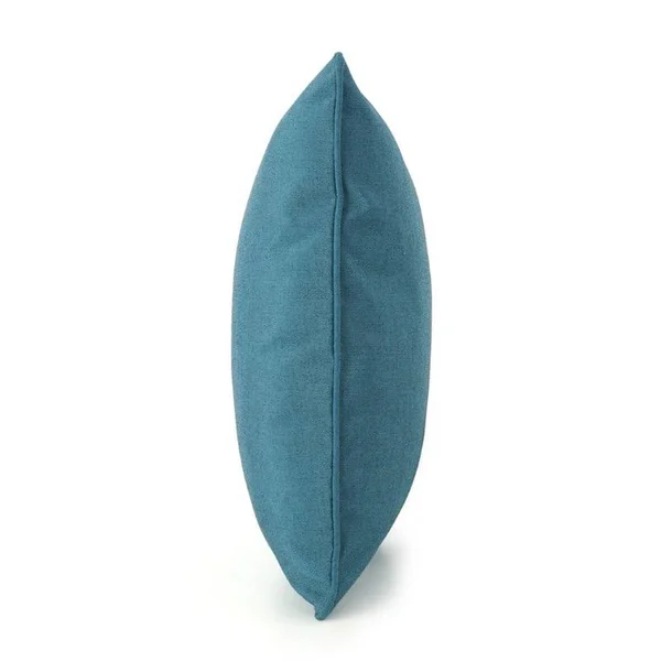 Greylin Outdoor Square Fabric Solid and Chevron Water Resistant Throw Pillows - Set of 4, Dark Teal, White