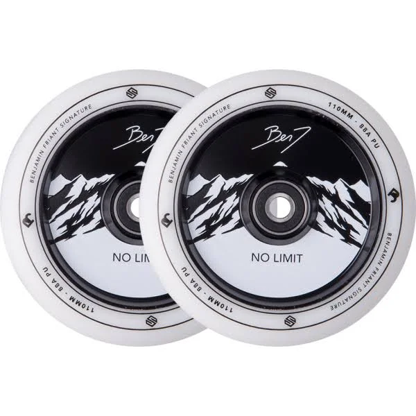 Pro Scooter Wheels Striker Benj No Limit 2-Pack (110mm - White/Black)