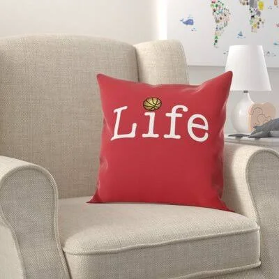 Mablethorpe Square Pillow Cover & Insert Grovelane Size: 18x22 H x 18x22 W, Color: Red