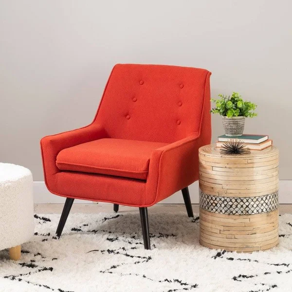 Linon Liz Pimento Chair, Orange
