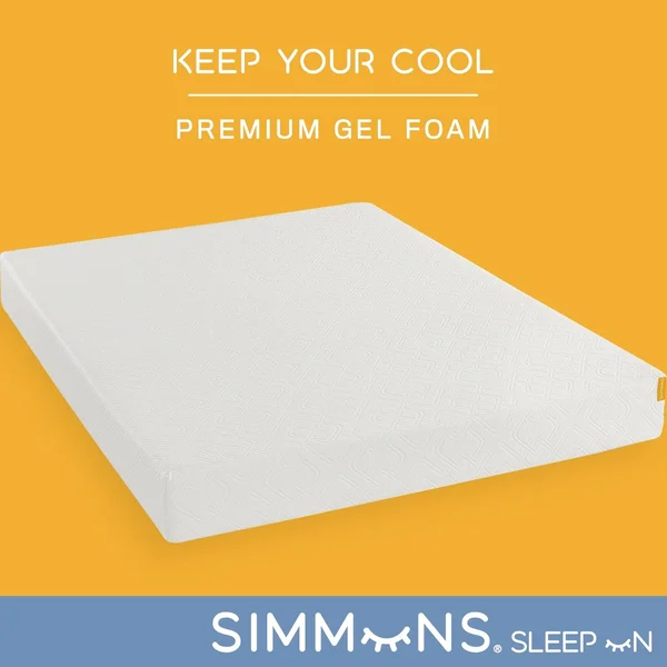 Simmons 8-Inch Gel Memory Foam Medium Mattress - Queen