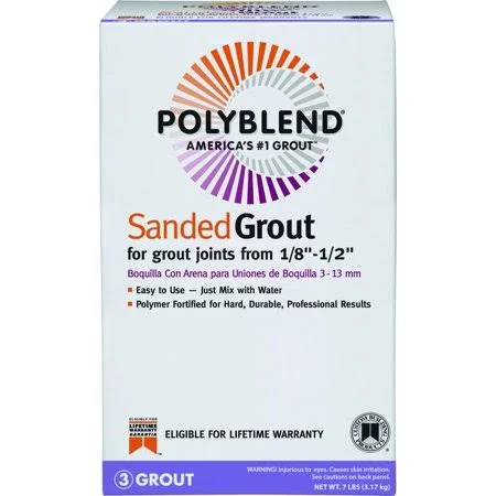 Custom Building Products Pbg607-4 Polyblend Tile Grout Charcoal 7 Pound