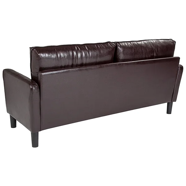 Springfield Modern Brown Leather Sofa (Bonded Leather)