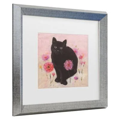 Nina The Cat 02 by Lisa Audit - Picture Frame Painting Print on Plastic Winston Porter Frame Color: Silver Framed