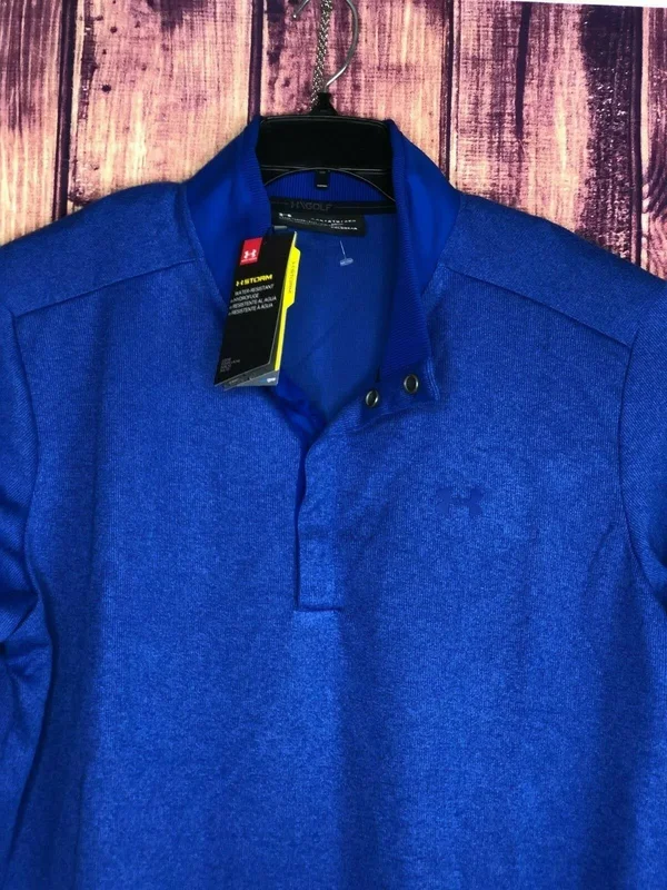 Under Armour Men's Storm Sweaterfleece Heather Snap Mock - Blue XXL