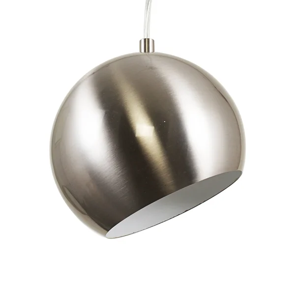 Chloe Lighting Ironclad Contemporary-Style 1 Light Brushed Nickel Ceiling Mini Pendant 8x22 Wide