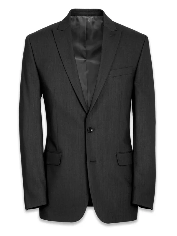 Men's Suit - Tailored Fit in Solid Black Wool - Paul Fredrick