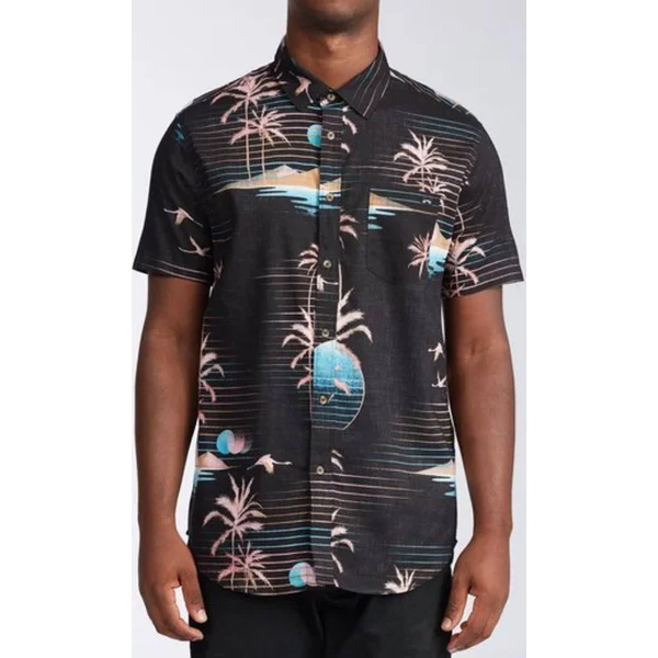 Billabong Sundays Floral Short Sleeve Shirt - Stone, Medium