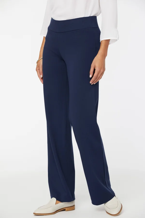 Nydj Women's Straight Pull-On Pants in Evening Tide - Regular, Size: 12