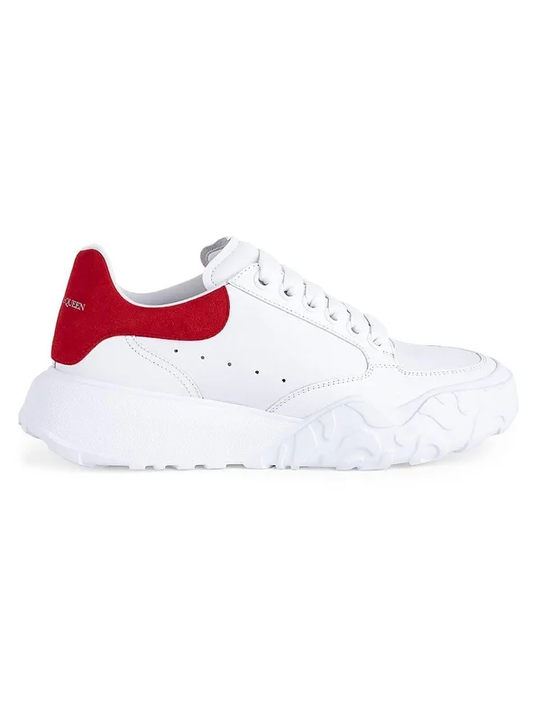 Alexander McQueen Women's Women's Court Leather Sneakers - Red - Size 5.5