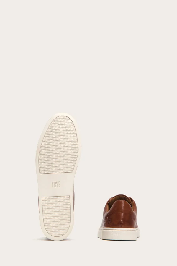 Frye Ivy Low Lace Sneakers Cognac 10