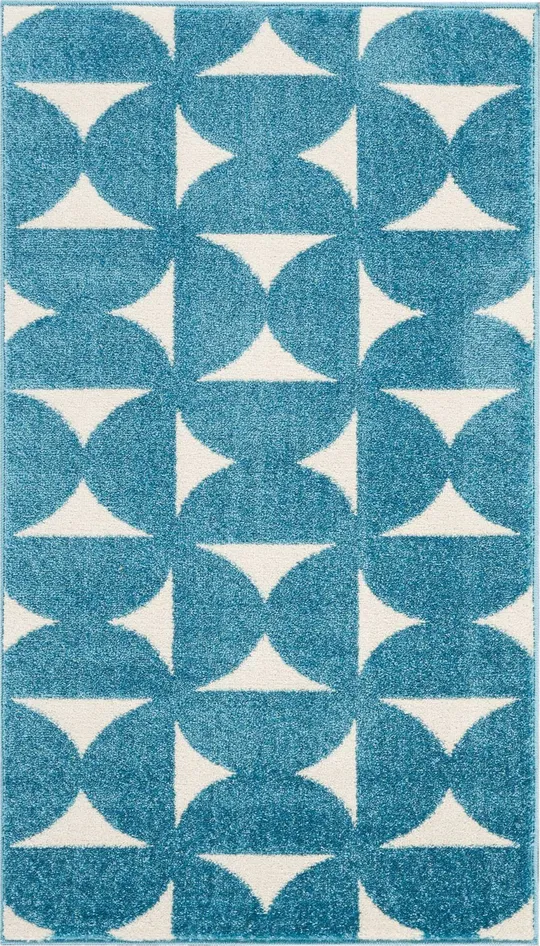 Nourison Harper DS301 Area Rug, Blue, 4& x 6&