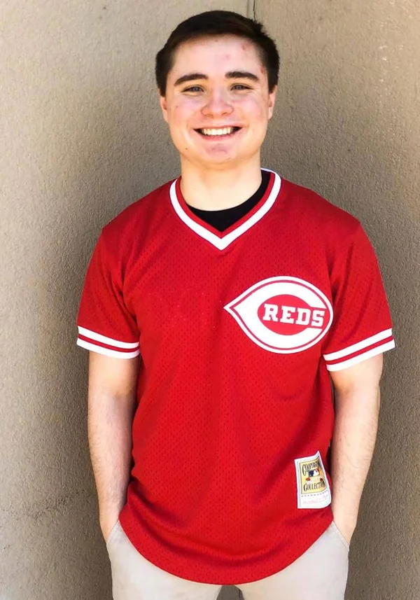 Mitchell & Ness Barry Larkin Red Cincinnati Reds Authentic Mesh Batting Practice Jersey