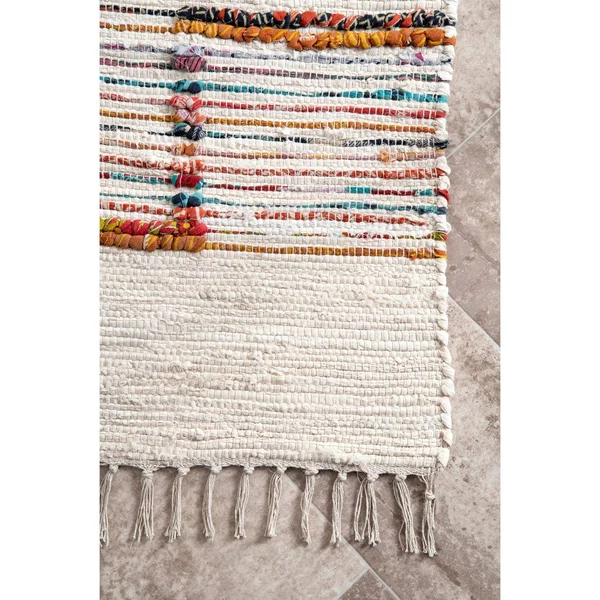 nuLOOM Cormier Flatweave Geometric Area Rug, 5& x 8&, Cream