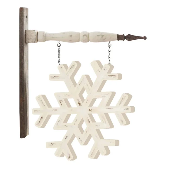 K & K Interiors White Painted Snowflake Arrow Replacement