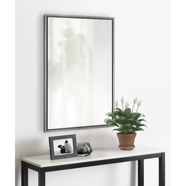 Kate and Laurel Evans Framed Floating Wall Mirror (24x36 - White)