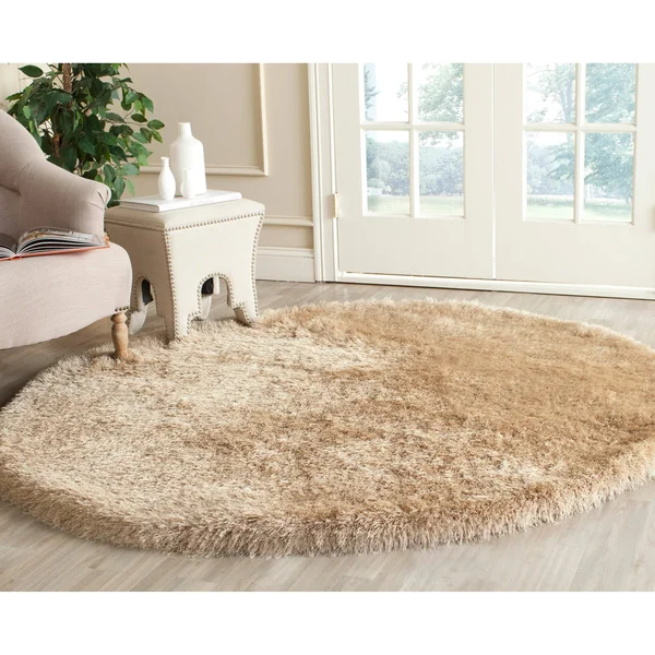 Safavieh Thom Filicia Shag Champagne Rug; Round 6&, Beige
