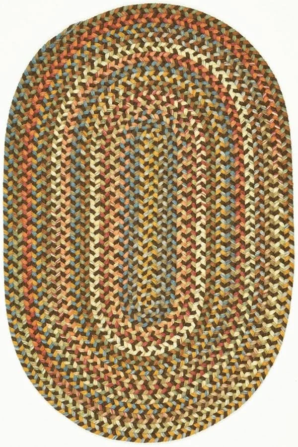American Classics 18x22 x 12x22 Basket Espresso Round/Square Oxford Area Rug