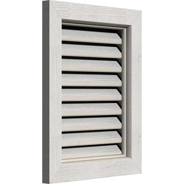 Ekena Millwork GVWVE20X3000RFPWR 20x22W x 30x22H Vertical Gable Vent (25x22W x 35x22H Frame Size): Primed, Functional, Rough Saw