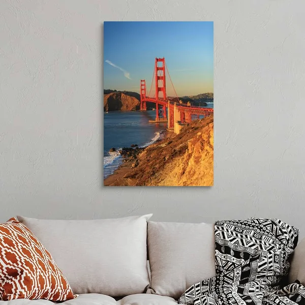 View of Golden Gate Bridge, San Francisco, California, USA, Canvas Wall Art, 24x36, Great Big Canvas