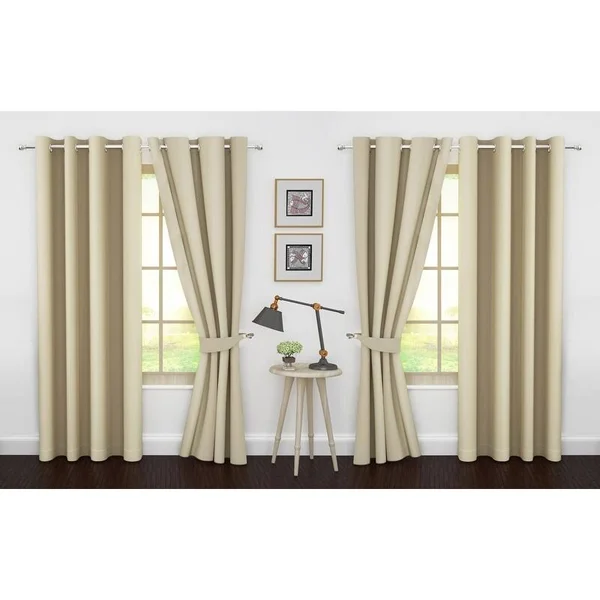 Ample Decor Thermal Insulated Grommet Blackout Curtains- 4 Panel - 95 Inches - Pink