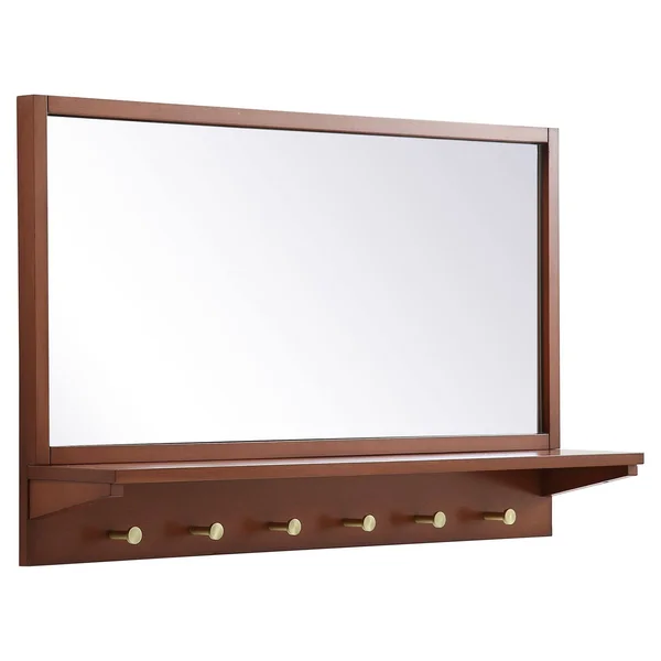 Elegant Lighting MR503421PE Elle 34 x 21 inch Pecan Wall Mirror
