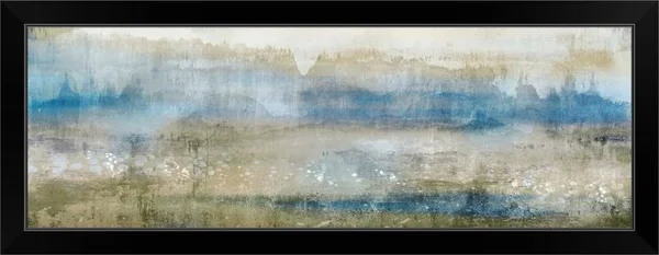 Gold Field, Black Framed Wall Art, 36x12, Great Big Canvas