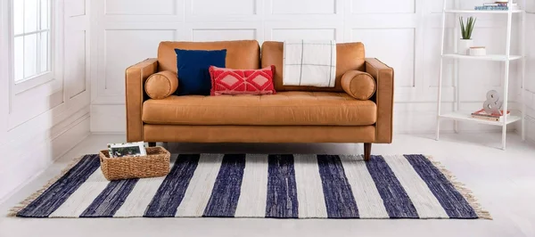 Unique Loom Striped Chindi Rag Rug - Gray (5& 0 x 8& 0)