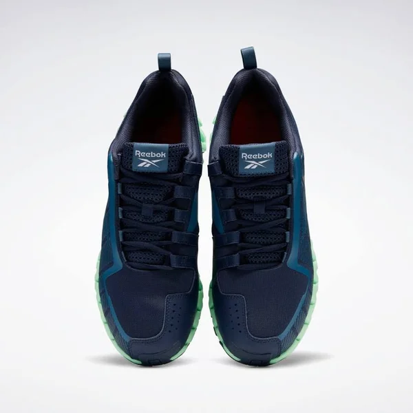 Reebok Men's ZigWild Trail 6 Shoes in Vector Navy/Brave Blue/Neon Mint Size 12 - Running Shoes