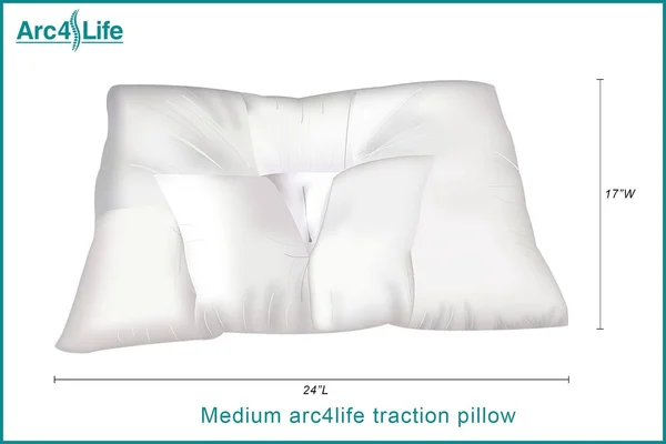Arc4life Cervical Neck Traction Pillow for Sleeping - Queen Standard Size Side Sleeper