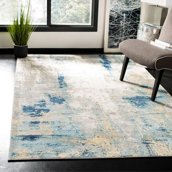 Safavieh Jasper Maleah Modern Abstract Rug - 2& x 22& Runner - Grey/Gold