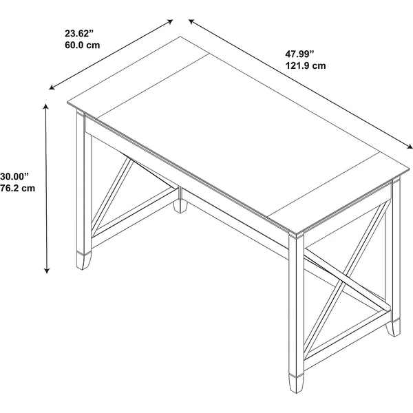 Bush Furniture Key West Bing Cherry 48W Writing Desk