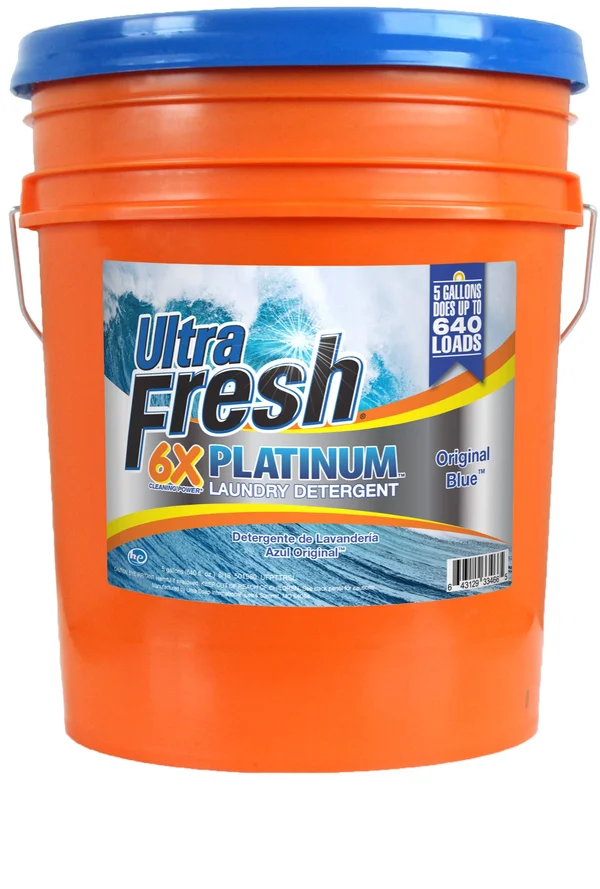 Ultra Fresh UFPTTRSL Platinum Original Blue Liquid Laundry Detergent - 5 gal, 640 oz.
