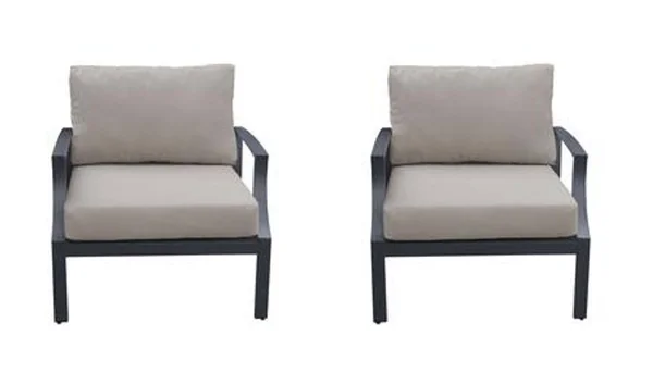 TK Classics Lexington Club Chair in Beige (Set of 2)