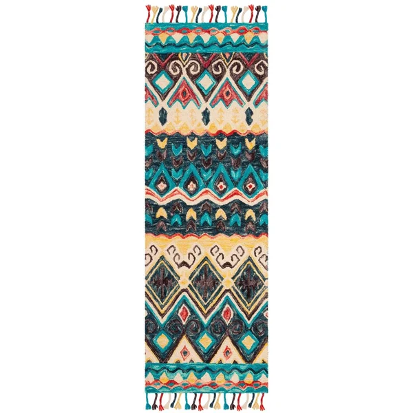 Safavieh Aspen Blue/Red 2 ft. x 9 ft. Runner Rug