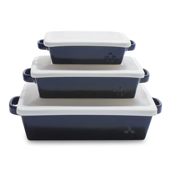 Sur La Table La Marque 84 Stoneware 3-Piece Baker Set with Lids